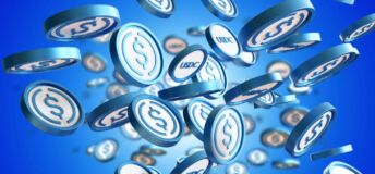 Photo illustration of stablecoins, which are a blockchain-based token representing fiat currency.