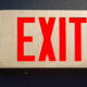 Photo of an exit sign.
