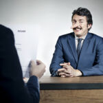 Man lying in a job interview
