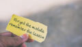 Inspirational quotes on piece of paper