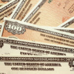 A collection of United States debt certificates.