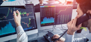 Business team investment trading do this deal on a stock exchange. People working in the office.