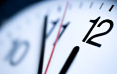 "Clock showing five to twelve. Last minute,stress concept."