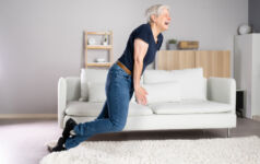 Woman Carpet Stumble Accident And Falldown In House