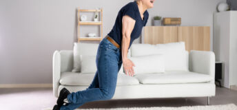 Woman Carpet Stumble Accident And Falldown In House