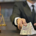 Close up of Male Lawyer Offering Money