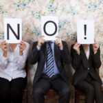 Judges holding up No sign