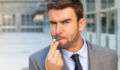 Pissed off man making some noise.