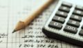 Calculator and pencil