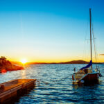 Sailboat at sunrise