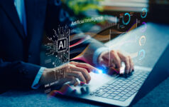 AI growing. Exploring Artificial Intelligence Innovations Virtual Workspace Digital Technology Modern Office Close-Up View Future Concepts for Enhanced Productivity