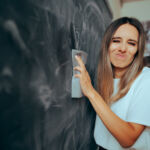 Professor suffering from an occupational disease due to chalk particles inhalation