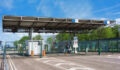 Customs Zone at the Ferry terminal in Ventspils of Latvia. Ventspils is a city in the Courland region of Latvia. Latvia is one of the Baltic countries.